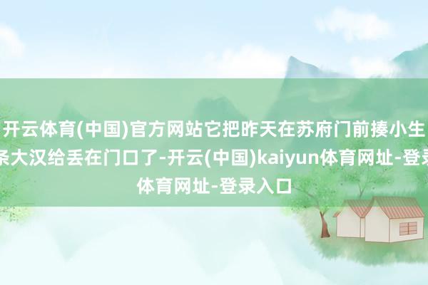 开云体育(中国)官方网站它把昨天在苏府门前揍小生的九条大汉给丢在门口了-开云(中国)kaiyun体育网址-登录入口