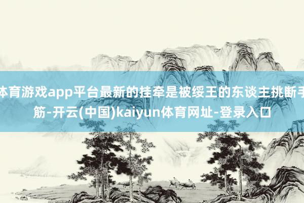 体育游戏app平台最新的挂牵是被绥王的东谈主挑断手筋-开云(中国)kaiyun体育网址-登录入口