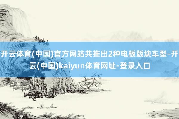 开云体育(中国)官方网站共推出2种电板版块车型-开云(中国)kaiyun体育网址-登录入口