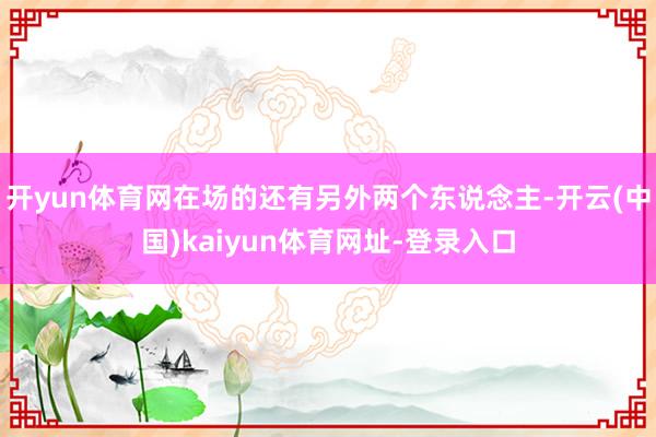 开yun体育网在场的还有另外两个东说念主-开云(中国)kaiyun体育网址-登录入口